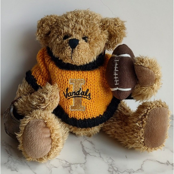 9” Idaho Vandals Teddy Bear with Sweater Football And Resin Helmet B11 - Picture 1 of 3